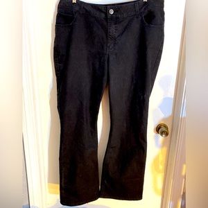 Riders by Lee size 20W black with rhinestones on back pockets. And high rise